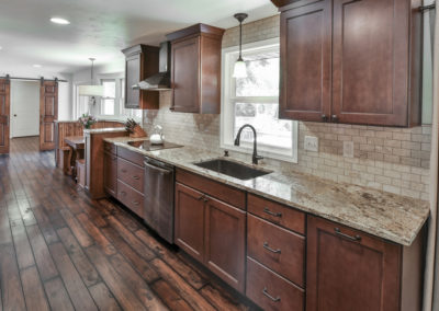 kitchen remodel wood tile